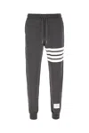 Thom Browne Straight Leg Trousers Drawstring Waist In Gray