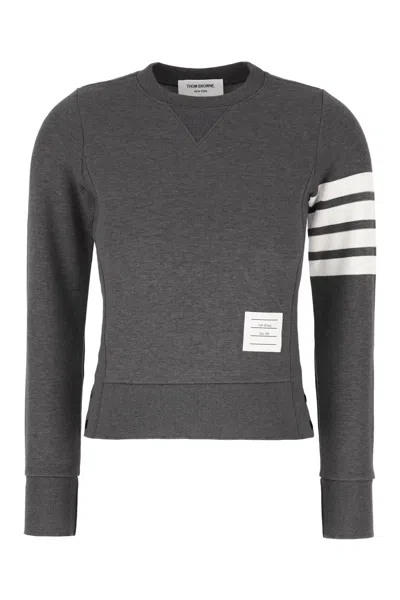 Thom Browne Dark Grey Cotton Sweatshirt In Gray