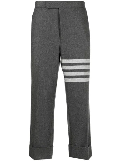 THOM BROWNE DARK GREY REGULAR FIT PANT