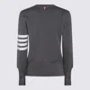 Thom Browne Dark Grey Wool Knitwear In Gray