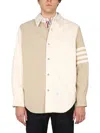Thom Browne Men's Denim Jacket | Size 3 | Mjo145f In Neutrals