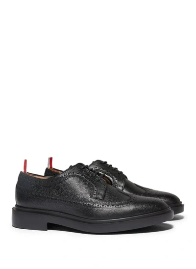 THOM BROWNE DERBIES EN CUIR GRAINÉ