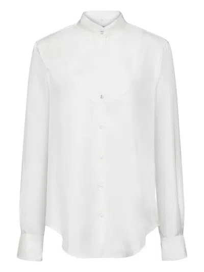 Thom Browne Detachable-collar Bow Shirt In White