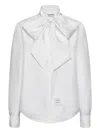 Thom Browne Detachable Collar Twill Shirt In White