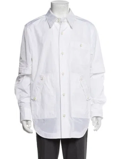 Pre-owned Thom Browne Detachable Sleeve Long Sleeve Shirt In White