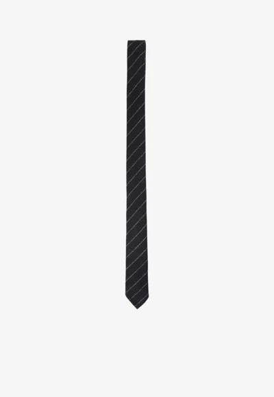 THOM BROWNE DIAGONAL STRIPE CLASSIC WOOL TIE