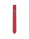 Thom Browne Jacquard Browne 65 Stripe Silk Tie In Red
