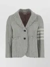 Thom Browne Grey 4 Bar-stripe Tweed Jacket