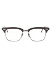 Thom Browne Tb711 Rectangular-frame Sunglasses In Black