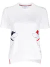 Thom Browne Cotton Crew Neck T-shirt With Graphic Print In White