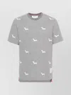 Thom Browne Dog-embroidered Crewneck T-shirt
