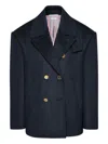 Thom Browne Double-breasted Jacket In Blue