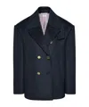 Thom Browne Double-breasted Jacket In Blue