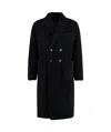 Thom Browne Double-breasted Long-sleeved Coat In Black