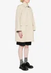 Thom Browne Double-breasted Raincoat In Beige