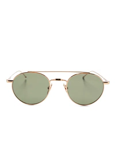 Thom Browne Double-bridge Sunglasses In Green