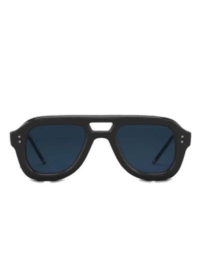 Thom Browne Double-bridge Sunglasses In Gray