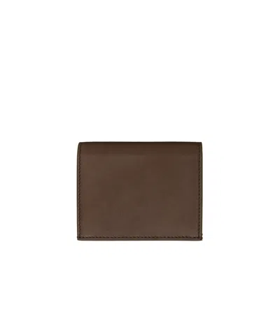 Thom Browne Double Card Holder In Brown