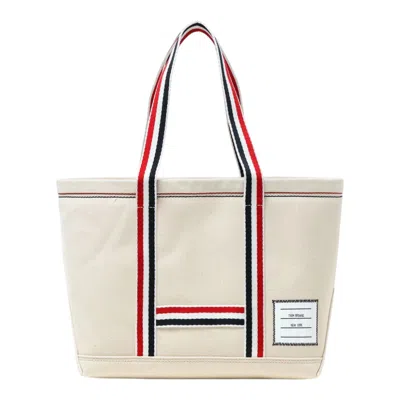 Thom Browne Double Face Canvas Small Tool Tote Women In Pink