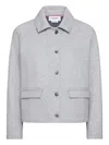 Thom Browne Double-face Jacquard Jacket In Animal Print