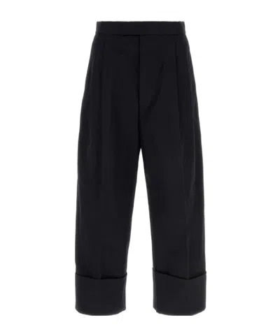 Thom Browne Double Pleat Trousers In Black