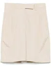 Thom Browne Khaki High-waisted Bermuda Shorts In 250 Khaki