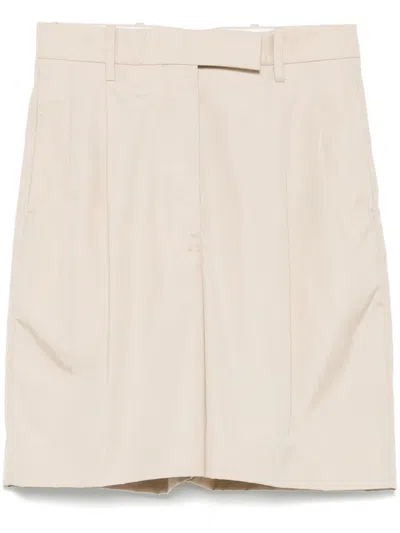 THOM BROWNE HIGH-WAIST-SHORTS MIT FALTEN