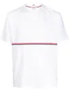 Thom Browne Double-stripe Cotton T-shirt In Multi