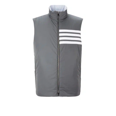 Thom Browne Padded Gilet In Gray