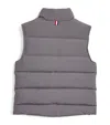 Thom Browne Down 4-bar Puffer Gilet In Grey