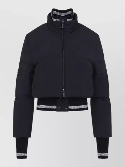 Thom Browne Down Cropped Puffer Jacket In Black