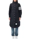 THOM BROWNE DOWNFILLED RIPSTOP 4-BAR HOODED JACKET