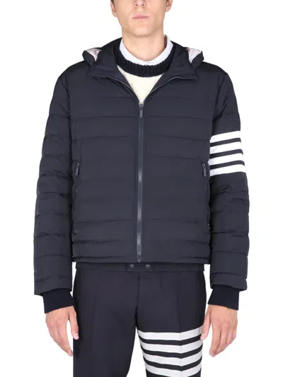Thom Browne Down Jacket 4bar In Blue