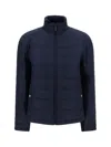 Thom Browne Quilted Puffer Jacket With 4-bar Insert In Navy