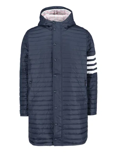 Thom Browne 'downfilled Quilted' Down Jacket In Blue