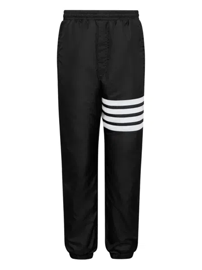 Thom Browne Four-bar Ripstop Track Pants In Black