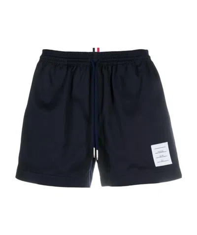 Thom Browne Drawcord Waistband Rugby Shorts In Blue