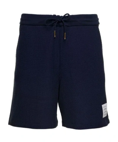 Thom Browne Drawstring Mid-thigh Shorts In Black