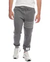 Thom Browne 4-bar Knitted Track Pants In Gray