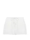 Thom Browne Drawstring Stripe Shorts In White