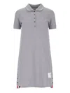 Thom Browne Button-fastening Stripe-detail Mini Dress In 055