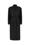 Thom Browne Graphite Silk Blend Dress In Grey