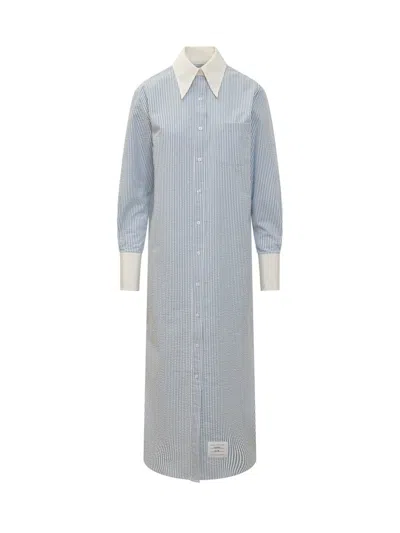 Thom Browne Shirt Dress In Blue