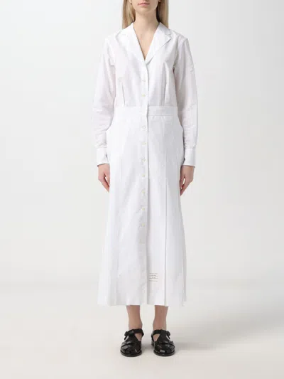 Thom Browne Dress  Woman Color White In 白色