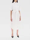 Thom Browne Midi Blouse With Belt In Weiss