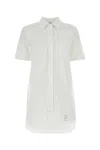 Thom Browne Sequin Embellished Mini Shirt Dress In White