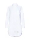 Thom Browne Oxford Cotton Mini Shirt Dress In White