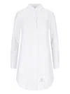 Thom Browne Short Button-down Blouse In White