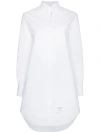 THOM BROWNE THOM BROWNE LOGO-PATCH POPLIN SHIRT DRESS