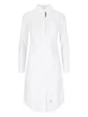 Thom Browne Long-sleeved Mini Shirt Dress In White